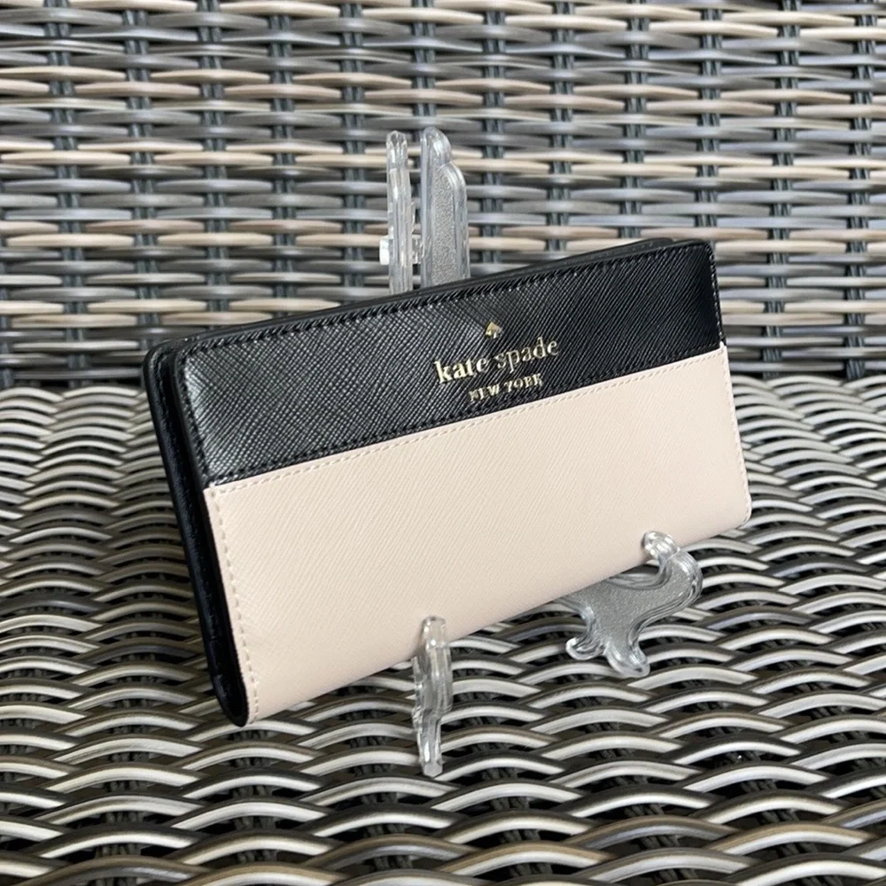 Kate Spade Staci Colorblock Large Slim Bifold Wallet:
saffiano - Picture 12 of 16